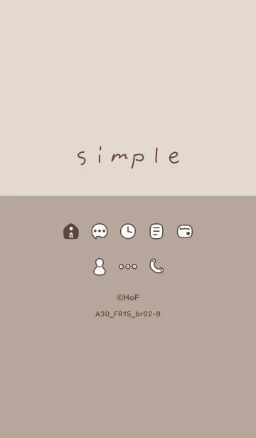 [LINE着せ替え] A30_15_ベージュ ブラウン2-9の画像1