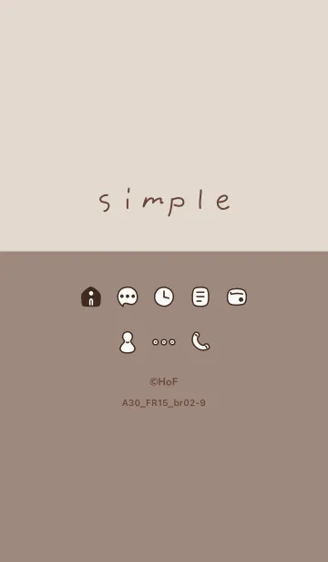 [LINE着せ替え] A30_15_ベージュ3 ブラウン2-9の画像1