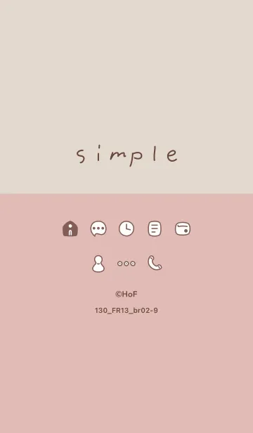 [LINE着せ替え] 130_13_ピンク ブラウン2-9の画像1