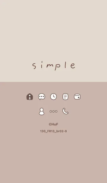 [LINE着せ替え] 130_13_ベージュ2 ブラウン2-9の画像1