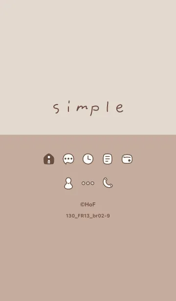 [LINE着せ替え] 130_13_ベージュ3 ブラウン2-9の画像1