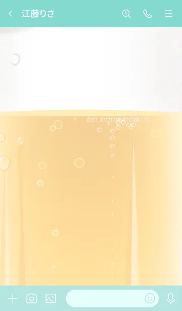 [LINE着せ替え] ～生ビール♬グリーン～の画像3