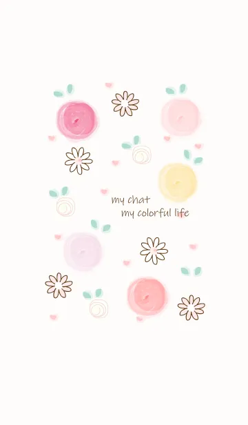 [LINE着せ替え] Pastel colorful watercolor 4の画像1