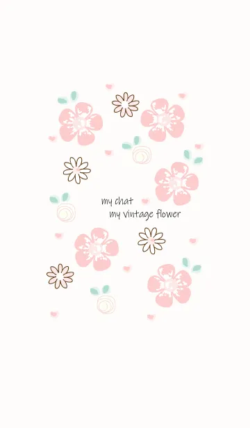 [LINE着せ替え] My chat my vintage flower 64の画像1