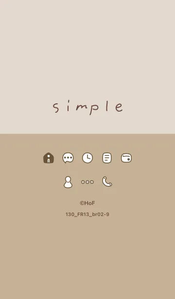 [LINE着せ替え] 130_13_ベージュ4 ブラウン2-9の画像1