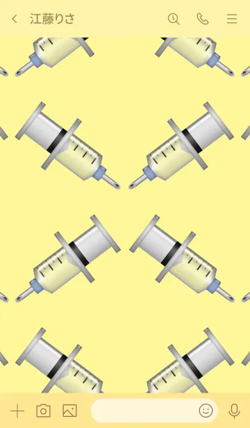 [LINE着せ替え] 注射器（黄色）の画像3