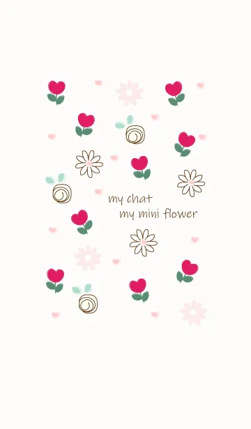 [LINE着せ替え] mini red flowers 8の画像1