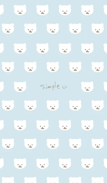 [LINE着せ替え] くまちゃん たくさん ブルー4の画像1