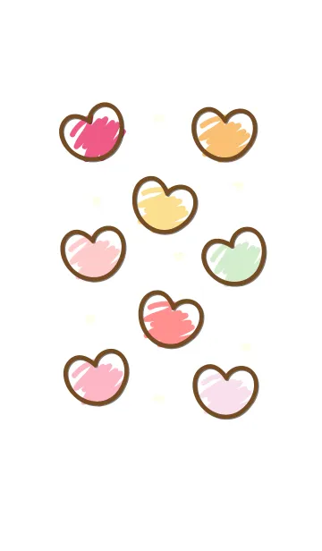 [LINE着せ替え] Sweet mini heart colorful version 10の画像1