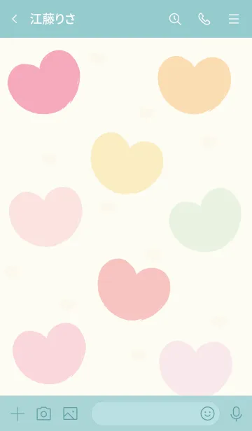 [LINE着せ替え] Sweet mini heart colorful version 10の画像3