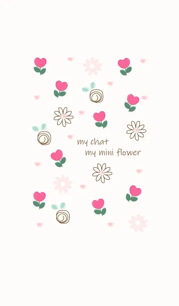 [LINE着せ替え] Minimal pink flowers 5 :)の画像1