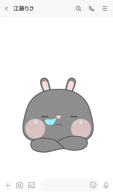 [LINE着せ替え] Simple So Pretty Black Rabbit Theme (JP)の画像3