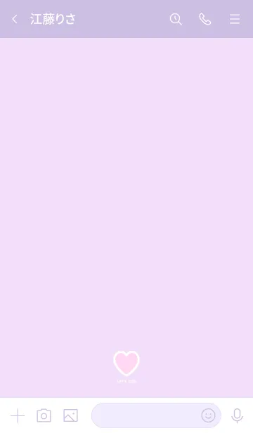 [LINE着せ替え] シンプルハート / ピンク × パープルの画像3