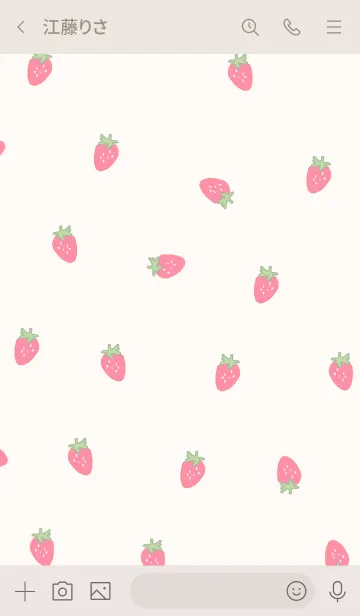 [LINE着せ替え] strawberry / ivorypinkの画像3