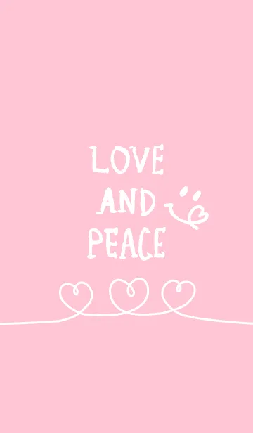 [LINE着せ替え] ハート三連ピンク8の画像1