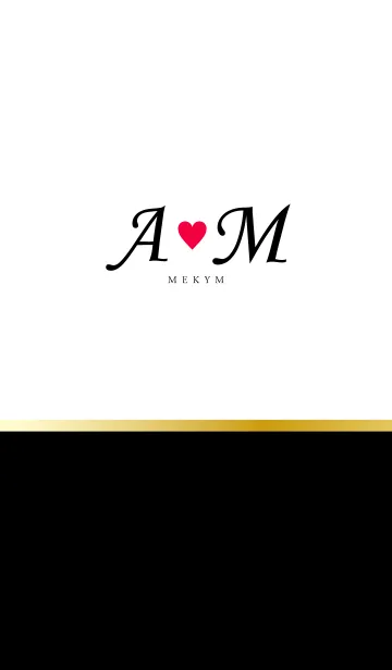 [LINE着せ替え] Love Initial A&M イニシャル 4の画像1