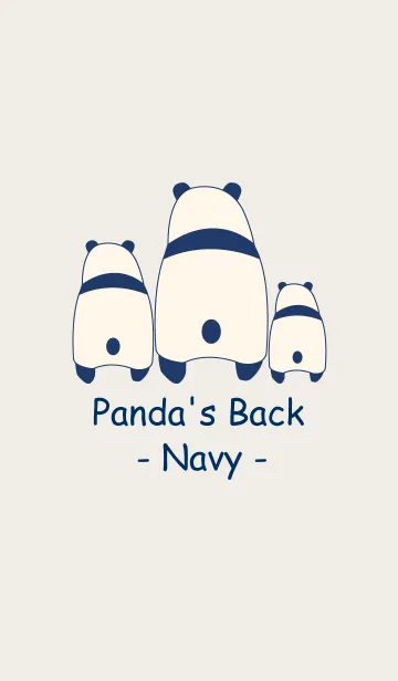 [LINE着せ替え] Panda's Back -Navy 5-の画像1