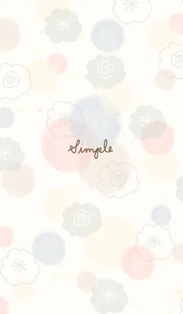 [LINE着せ替え] シンプル 水彩 お花15の画像1