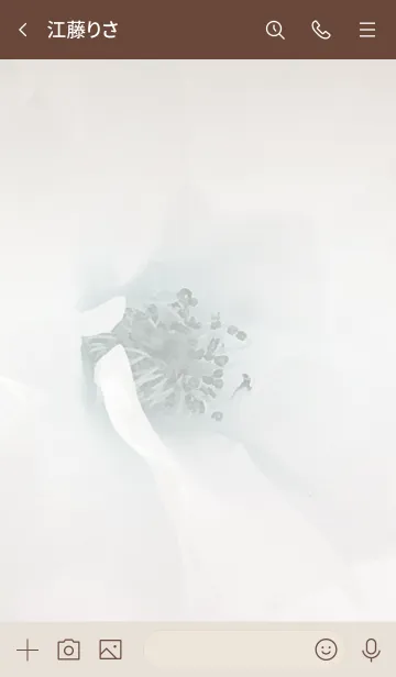 [LINE着せ替え] ～Flower♥ベージュ～の画像3