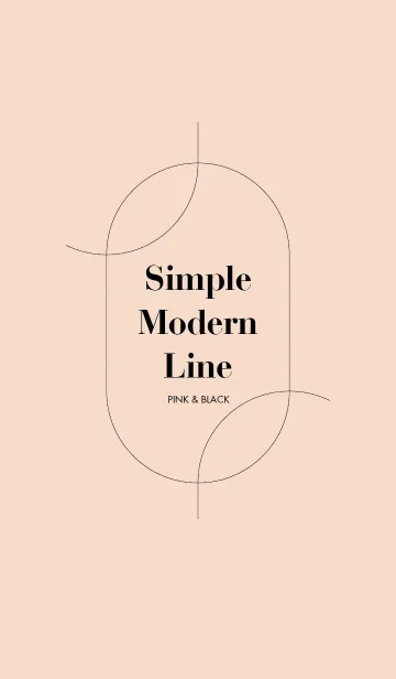 [LINE着せ替え] Simple Modern Line : pink&black Jの画像1