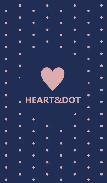 [LINE着せ替え] HEART&DOT *NAVY PINK*の画像1