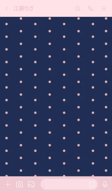 [LINE着せ替え] HEART&DOT *NAVY PINK*の画像3