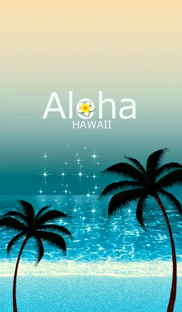 [LINE着せ替え] シンプル*ハワイ＊ALOHA+209の画像1