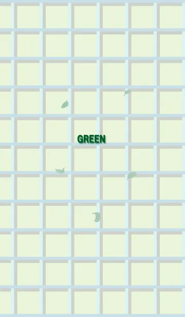 [LINE着せ替え] GREEN01 (leaf&grid)の画像1