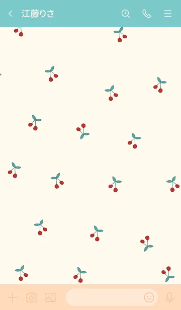 [LINE着せ替え] さくらんぼ(韓国語) -ivorygreen-の画像3