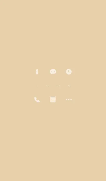 [LINE着せ替え] Simple Icon - ベージュ -の画像1