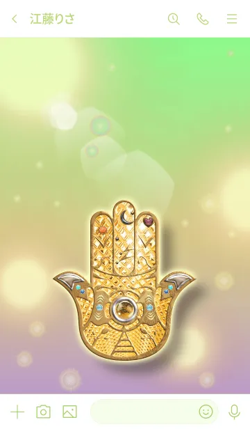 [LINE着せ替え] 幸せのお守り 黄金のハムサ 4の画像3