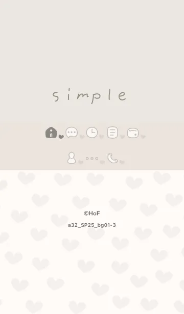 [LINE着せ替え] a32_25_ベージュ1-3の画像1