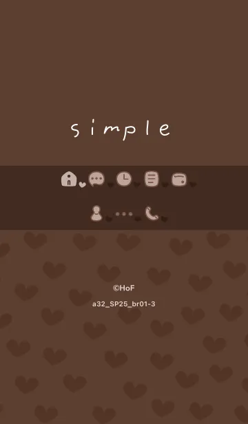 [LINE着せ替え] a32_25_ブラウン1-3の画像1