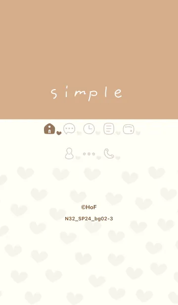 [LINE着せ替え] N32_24_ベージュ2-3の画像1