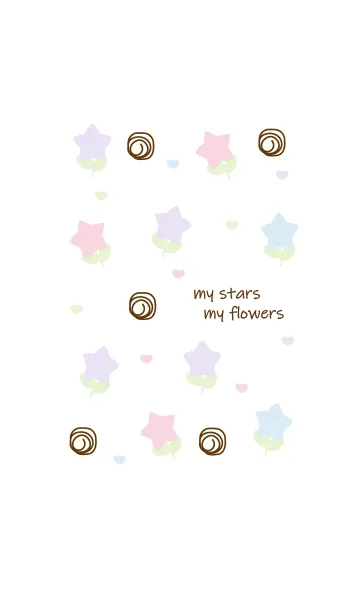 [LINE着せ替え] Cute star flowers 2の画像1