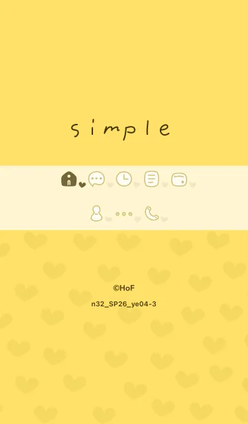 [LINE着せ替え] n32_26_イエロー4-3の画像1