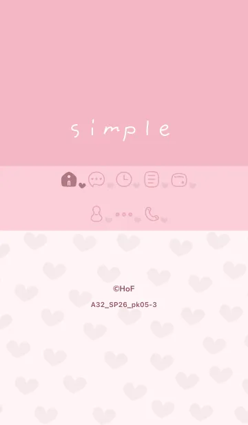 [LINE着せ替え] A32.26_ピンク5-3の画像1