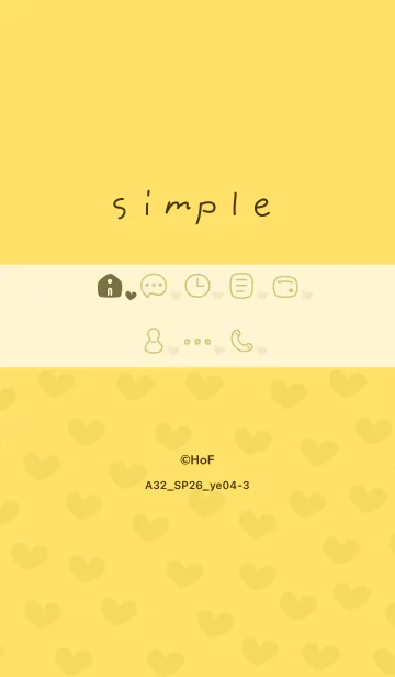 [LINE着せ替え] A32.26_イエロー4-3の画像1