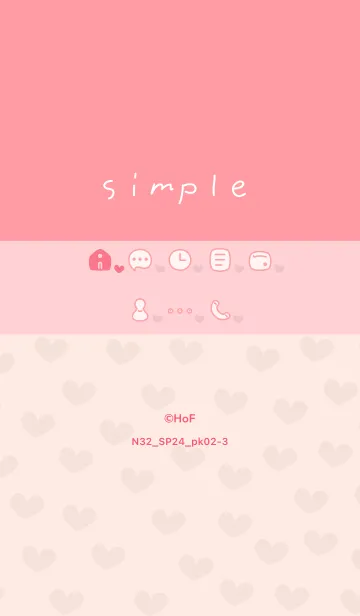 [LINE着せ替え] N32_24_ピンク2-3の画像1