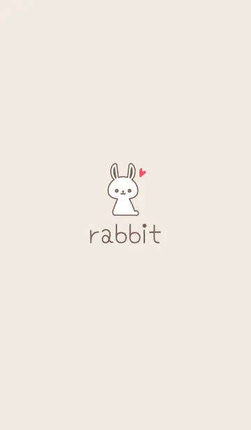 [LINE着せ替え] シンプルうさぎ3＊ブラウンの画像1