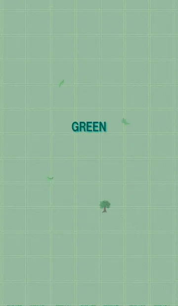 [LINE着せ替え] GREEN02 (leaf&tile)の画像1