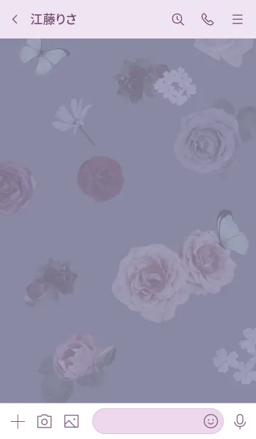 [LINE着せ替え] ～Flower♥パープル6～の画像3