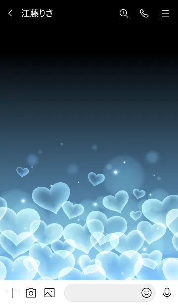 [LINE着せ替え] AQUATINT BLUE HEARTの画像3