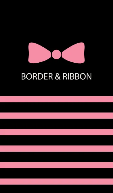 [LINE着せ替え] BORDER & RIBBON -Pink Ribbon 7-の画像1