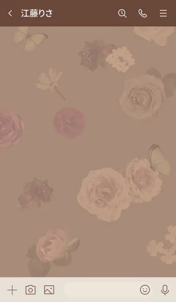 [LINE着せ替え] ～Flower♥ブラウン～の画像3