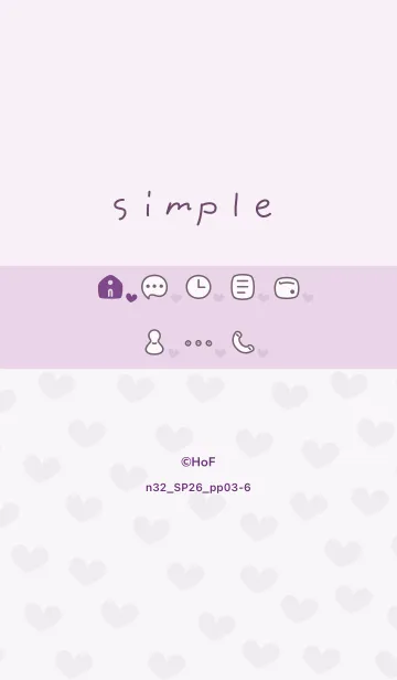 [LINE着せ替え] n32_26_パープル3-6の画像1