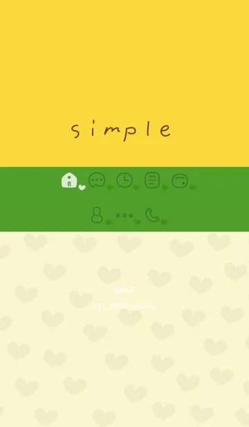 [LINE着せ替え] A32.26_イエロー2-6の画像1