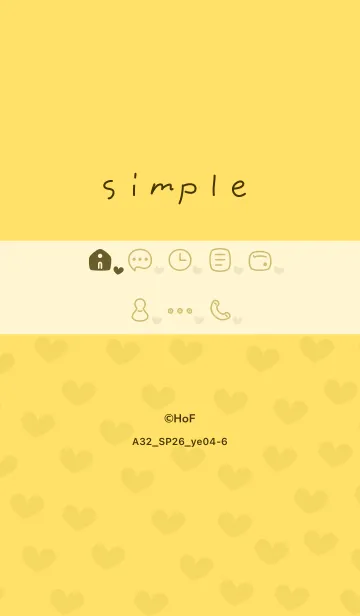 [LINE着せ替え] A32.26_イエロー4-6の画像1