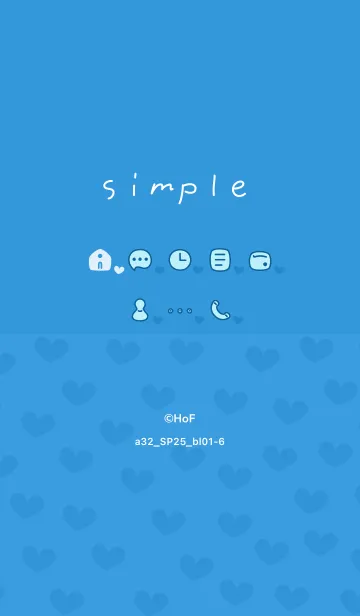 [LINE着せ替え] a32_25_ブルー1-6の画像1