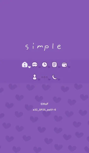 [LINE着せ替え] a32_25_パープル1-6の画像1